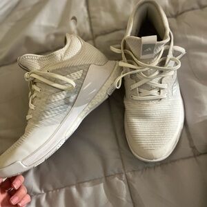 White Adidas Volleyball shoes